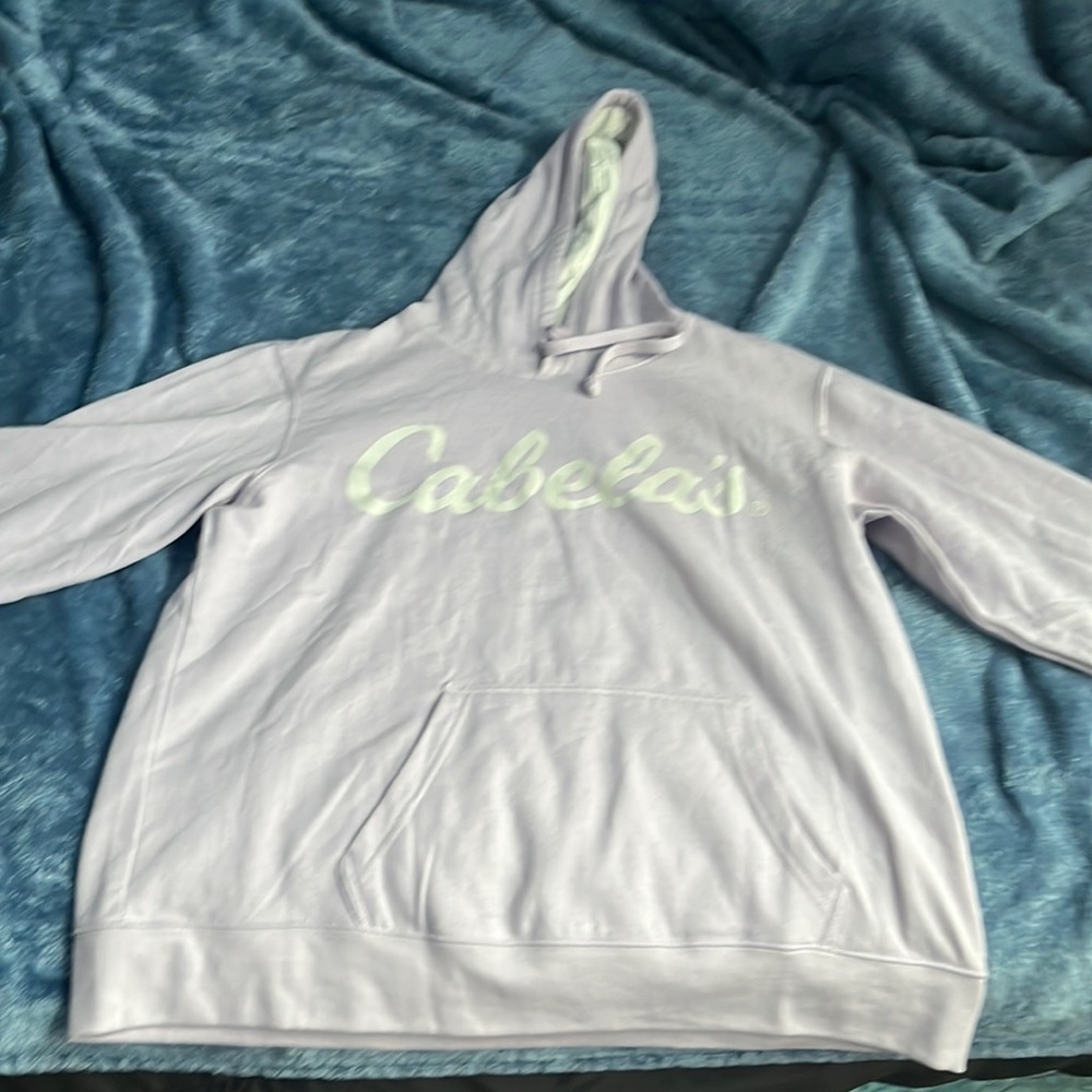 purple/white hoodie very comfortable.